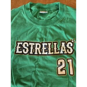 Estrellas Pena 21 Youth Boy Shirt Ram 14 Green Dominican Baseball